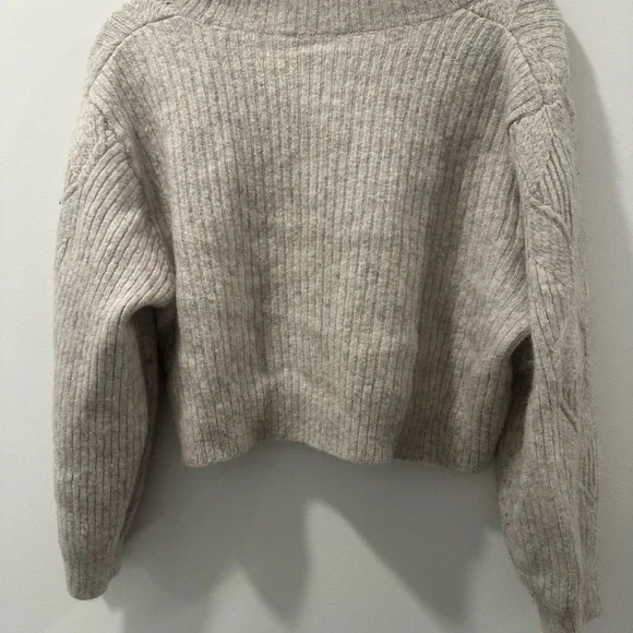 & Other Stories Beige Cardigan Sweater - Picture 3 of 5